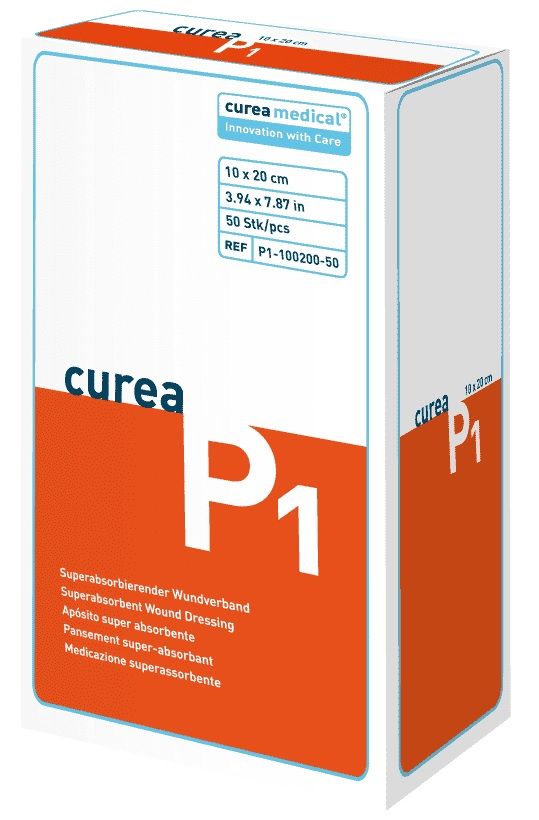 CUREA P1 superabsorb.Wundauflage 10x20 cm